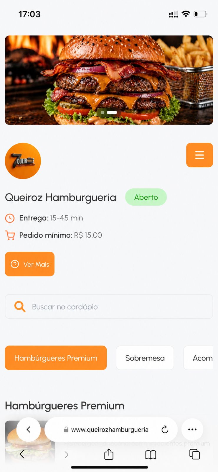 Cardápio